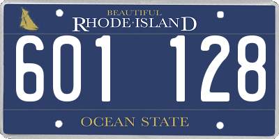 RI license plate 601128