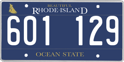 RI license plate 601129