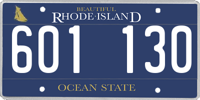 RI license plate 601130