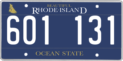 RI license plate 601131