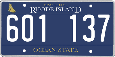 RI license plate 601137