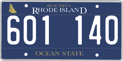 RI license plate 601140