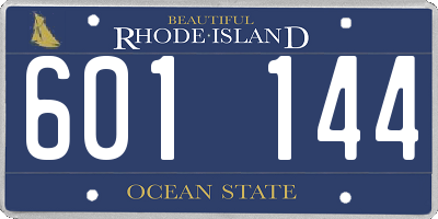 RI license plate 601144