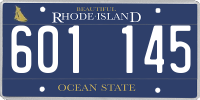 RI license plate 601145