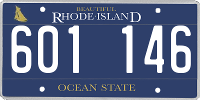 RI license plate 601146