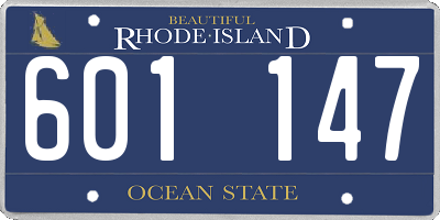 RI license plate 601147