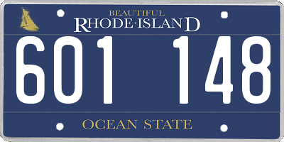 RI license plate 601148