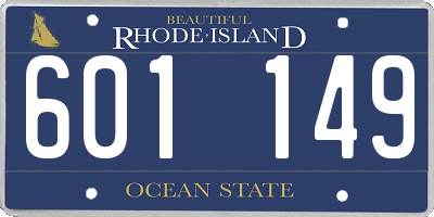 RI license plate 601149