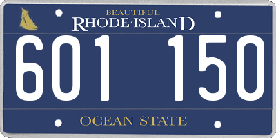 RI license plate 601150