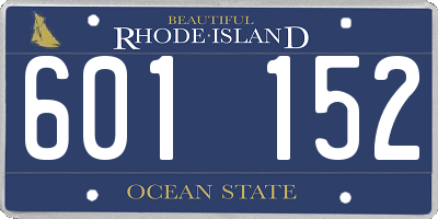 RI license plate 601152