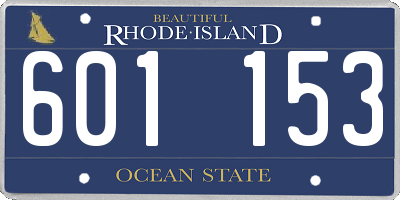 RI license plate 601153
