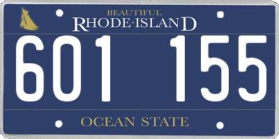 RI license plate 601155