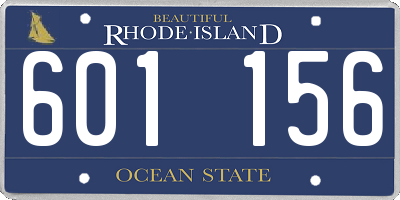 RI license plate 601156