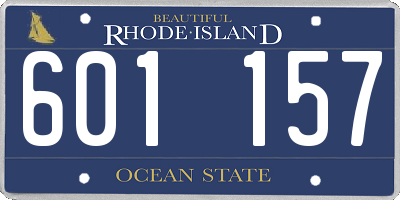 RI license plate 601157