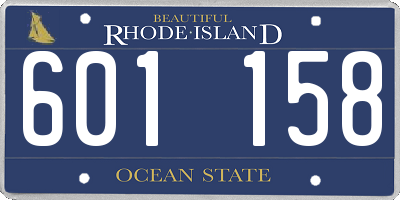 RI license plate 601158