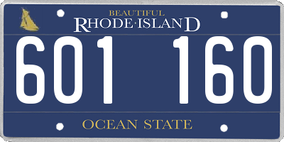 RI license plate 601160