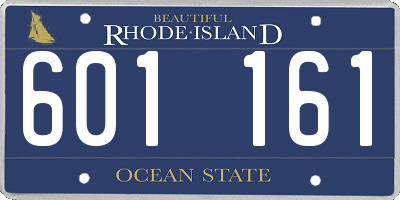 RI license plate 601161