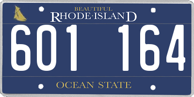 RI license plate 601164
