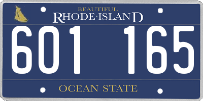 RI license plate 601165