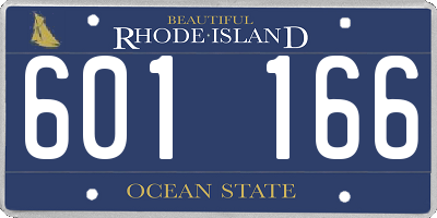RI license plate 601166