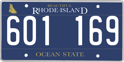 RI license plate 601169