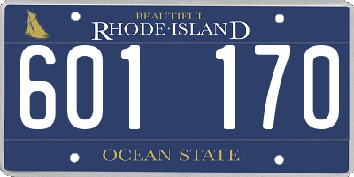 RI license plate 601170