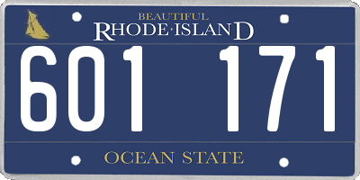 RI license plate 601171