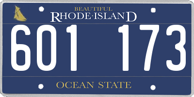 RI license plate 601173