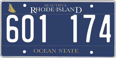 RI license plate 601174