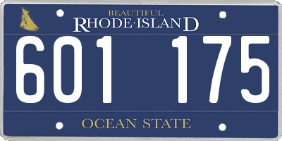 RI license plate 601175