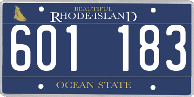 RI license plate 601183