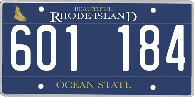 RI license plate 601184