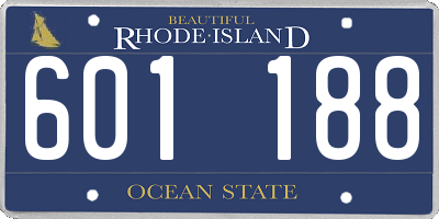 RI license plate 601188