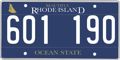 RI license plate 601190