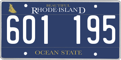 RI license plate 601195