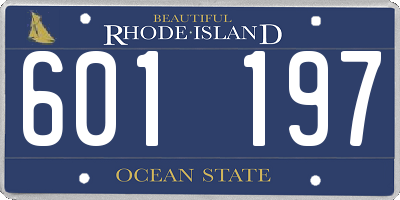 RI license plate 601197