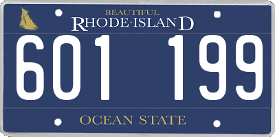 RI license plate 601199