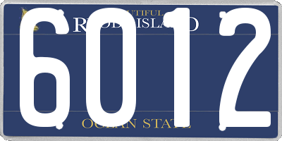 RI license plate 6012