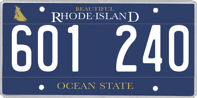 RI license plate 601240