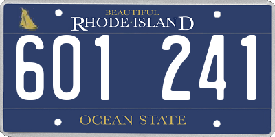 RI license plate 601241