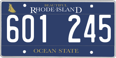RI license plate 601245
