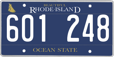 RI license plate 601248