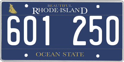 RI license plate 601250