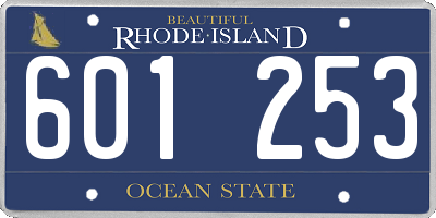 RI license plate 601253