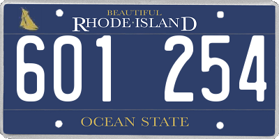 RI license plate 601254
