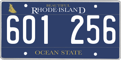 RI license plate 601256