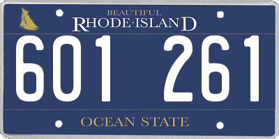 RI license plate 601261