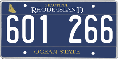 RI license plate 601266