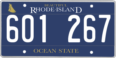 RI license plate 601267