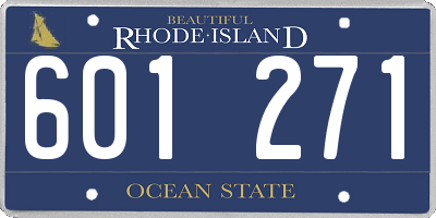 RI license plate 601271